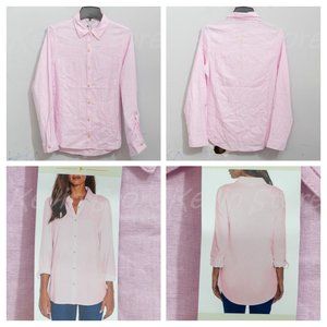 Pink NWT Orvis Ladies  Long‎ Sleeve Linen Blend Top